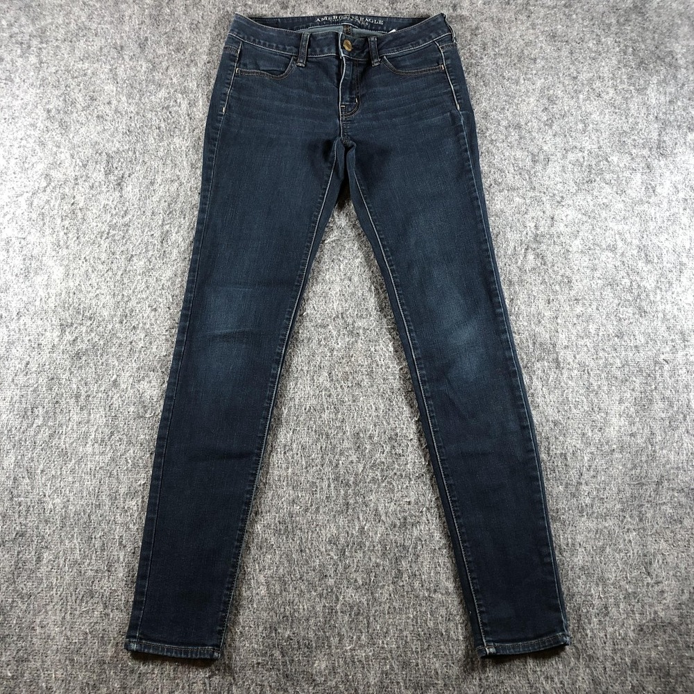 American Eagle Jegging Jeans Womens 2 Long Dark Wash‎ Stretch Denim